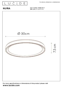Lucide Nuria Plafondlamp