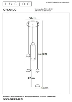 Lucide Orlando Hanglamp