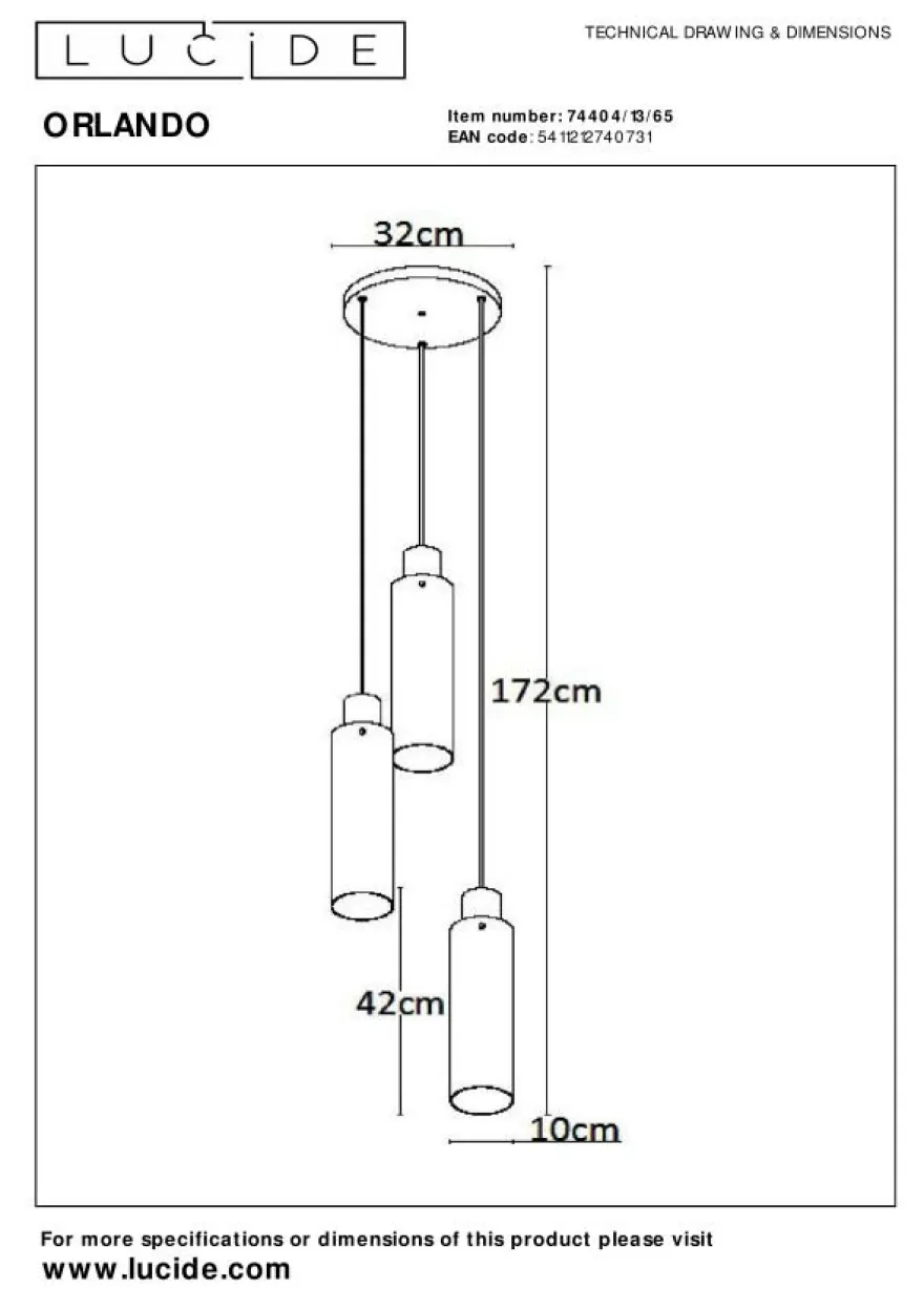 Lucide Orlando Hanglamp