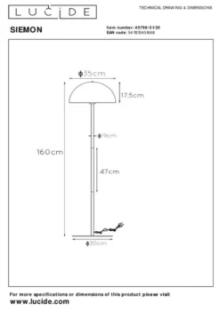 Lucide Siemon Vloerlamp