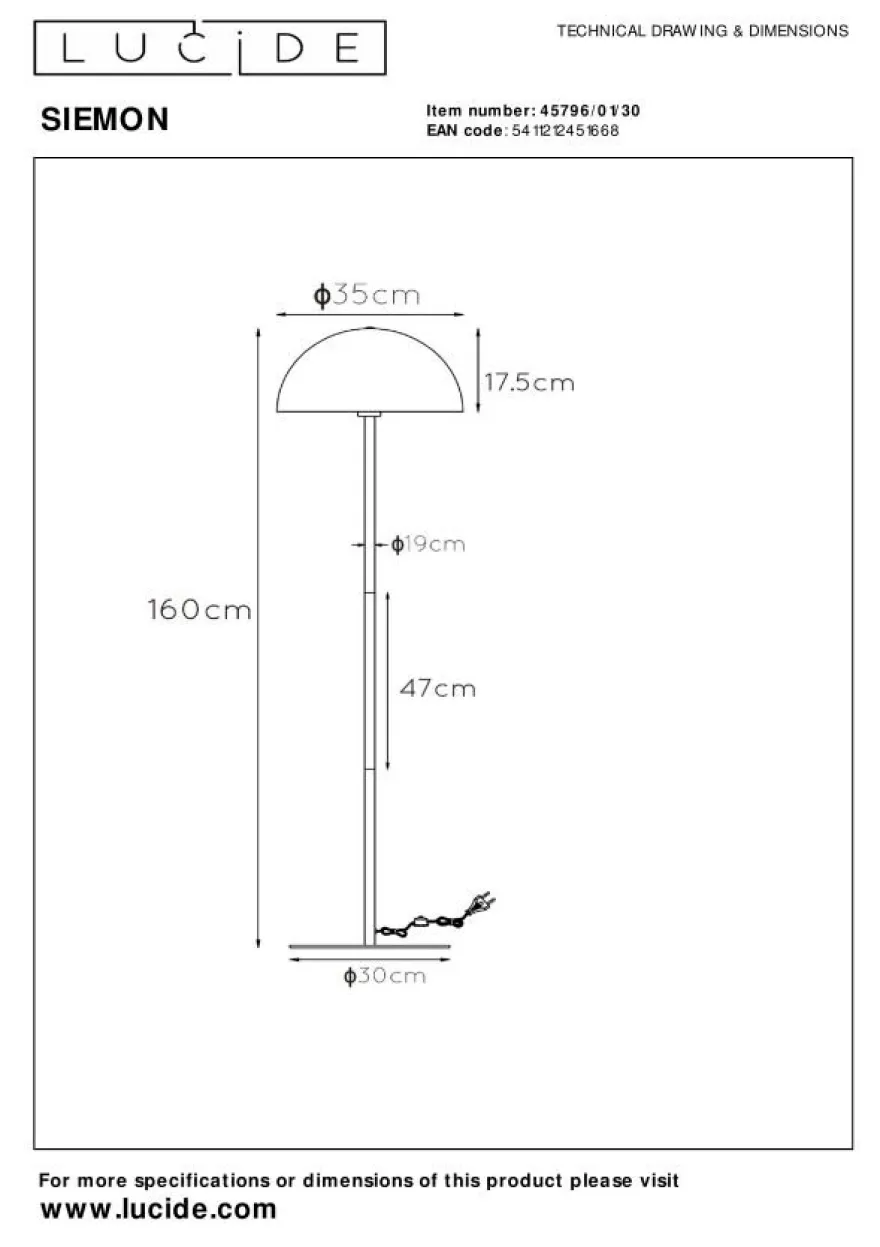 Lucide Siemon Vloerlamp