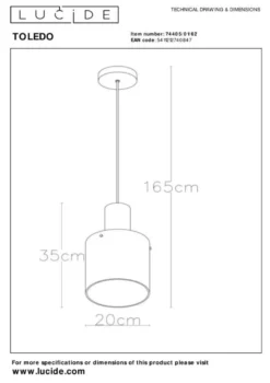 Lucide Toledo Hanglamp