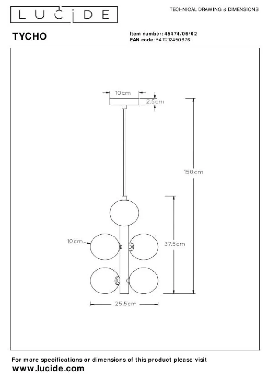 Lucide Tycho Hanglamp