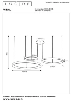 Lucide Vidal Hanglamp