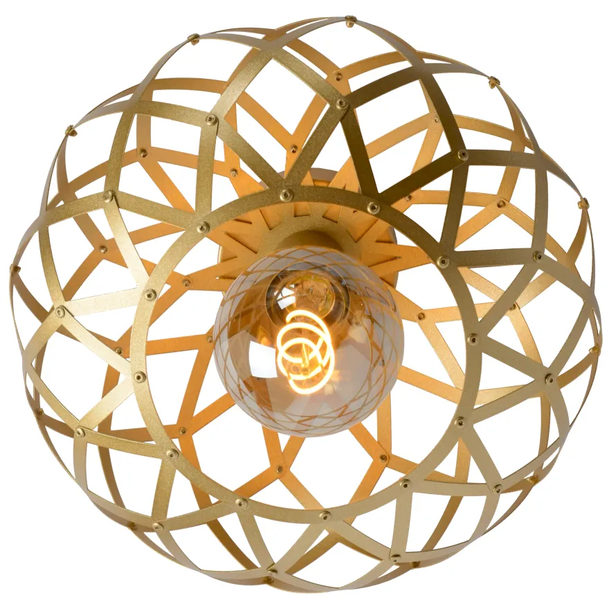Lucide Wolfram Goud Plafondlamp