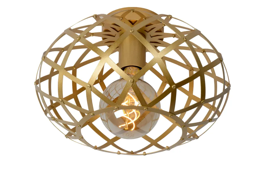 Lucide Wolfram Goud Plafondlamp