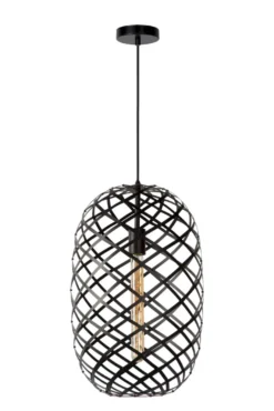 Lucide Wolfram Zwart Hanglamp