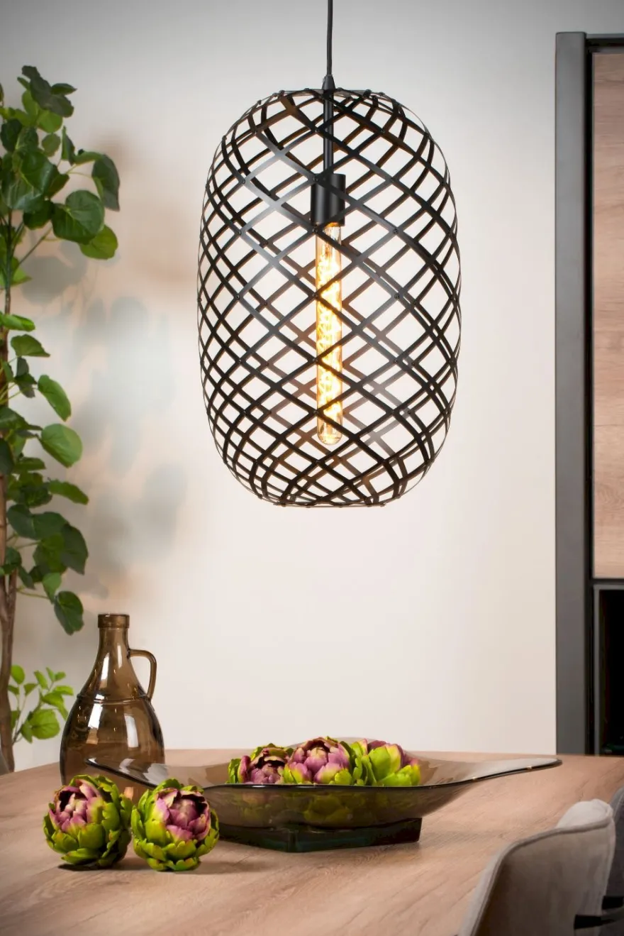 Lucide Wolfram Zwart Hanglamp