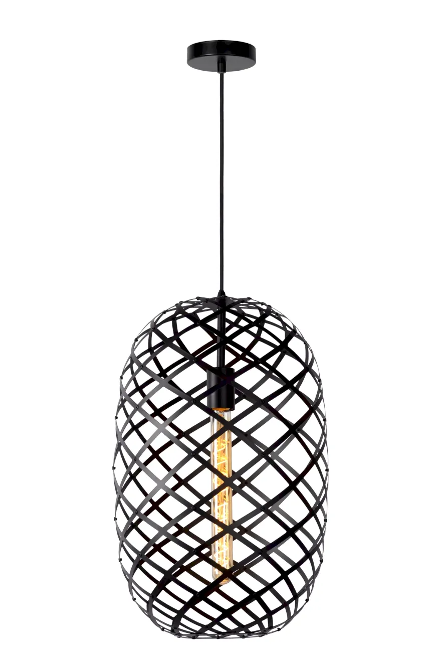 Lucide Wolfram Zwart Hanglamp