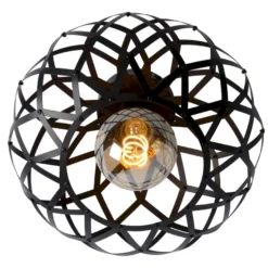 Lucide Wolfram Zwart Plafondlamp