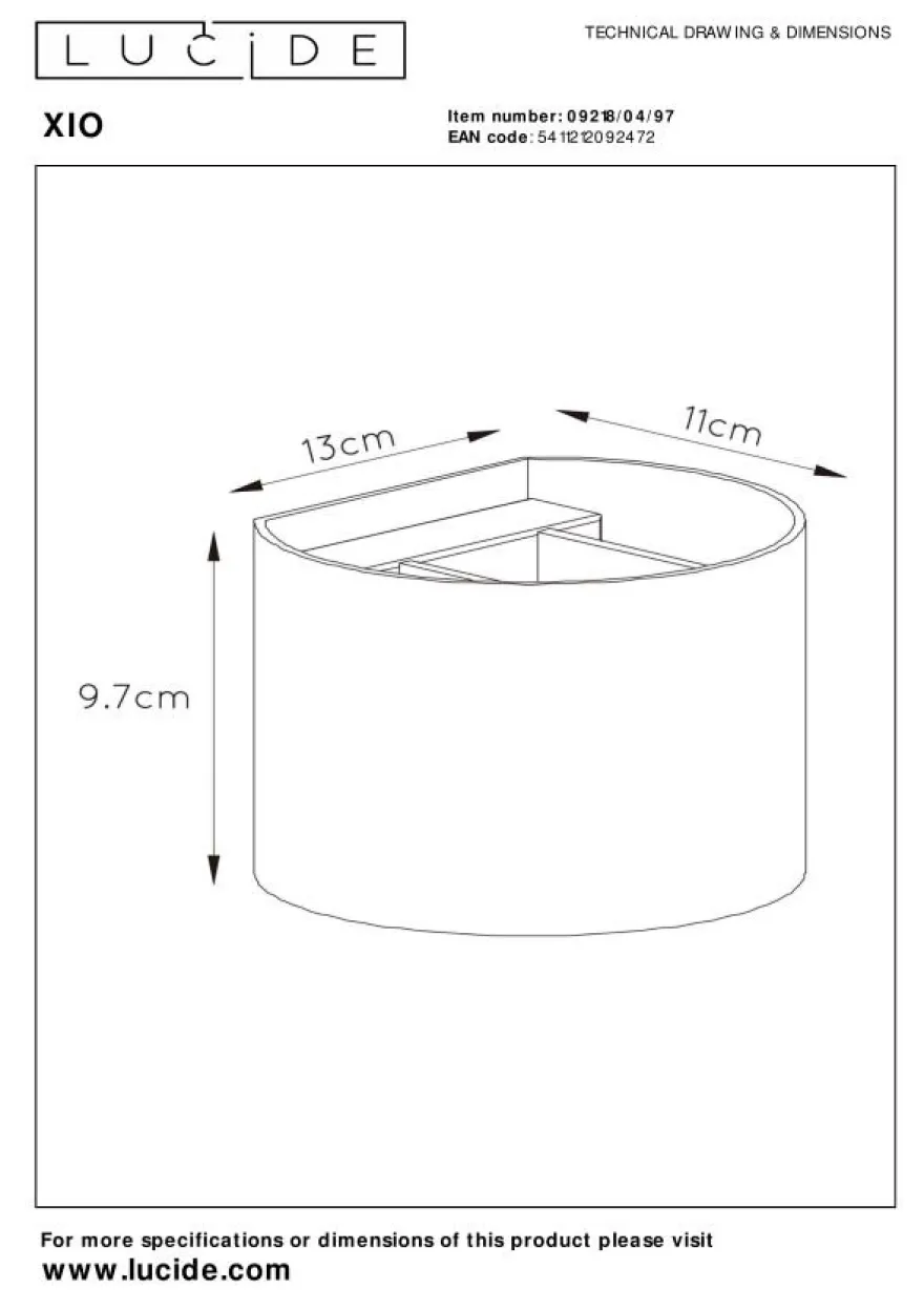 Lucide XIO Wandlamp
