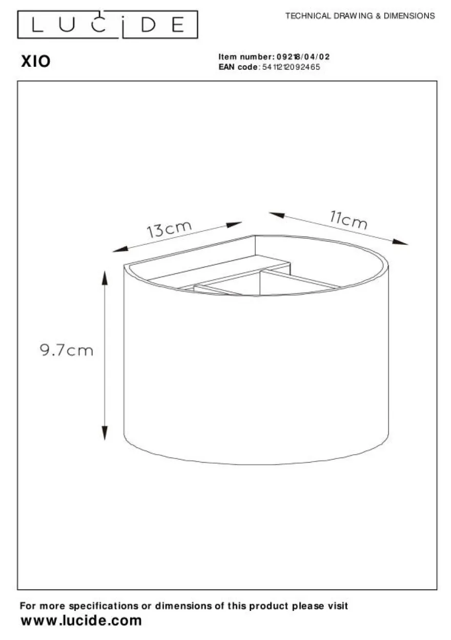 Lucide XIO Wandlamp