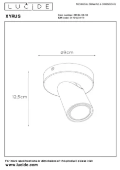 Lucide Xryus Plafondlamp