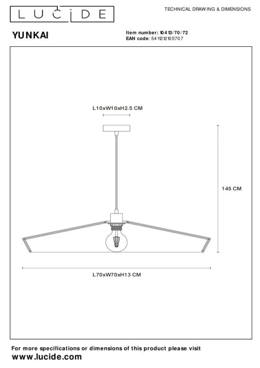 Lucide Yunkai Hanglamp