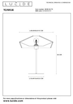 Lucide Yunkai Tafellamp