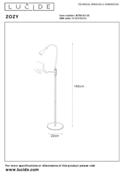 Lucide Zozy Vloerlamp