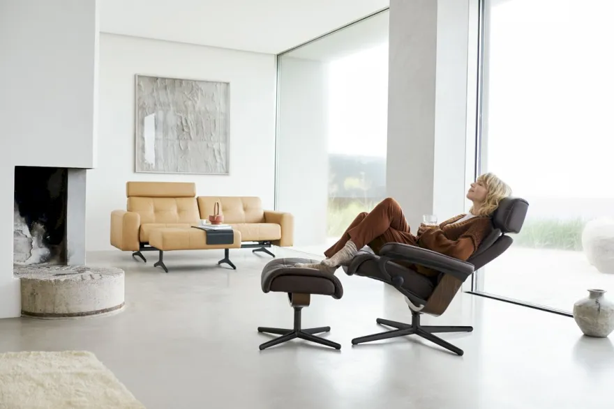 Stressless Erik M Relaxfauteuil + Hocker