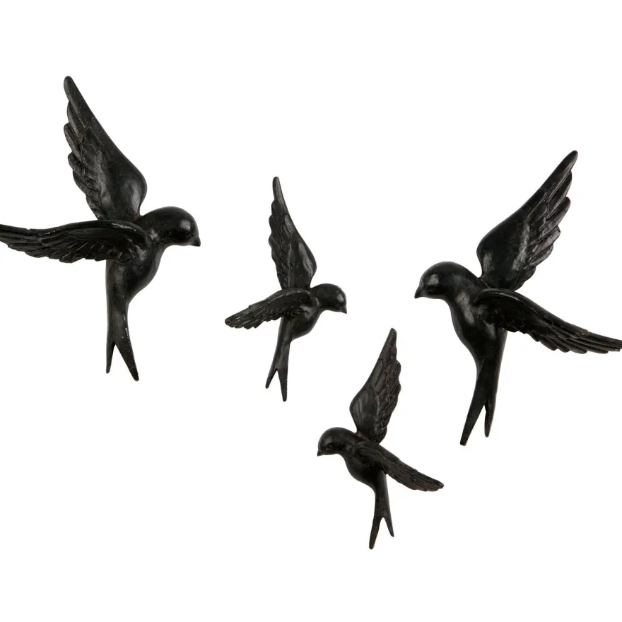 WOOOD Avaler Vogels Set van 4 Wanddecoratie