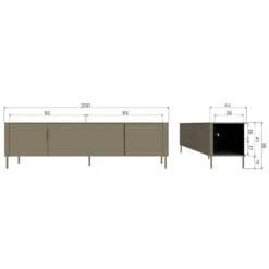 WOOOD Gunnar 3-deurs Tv-meubel