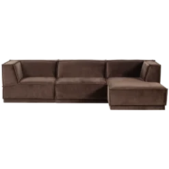 WOOOD Manu Velvet Hoekbank