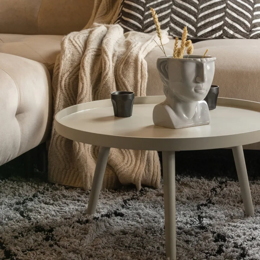 WOOOD Mesa Beige Bijzettafel