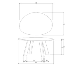 WOOOD Roundly Eettafel