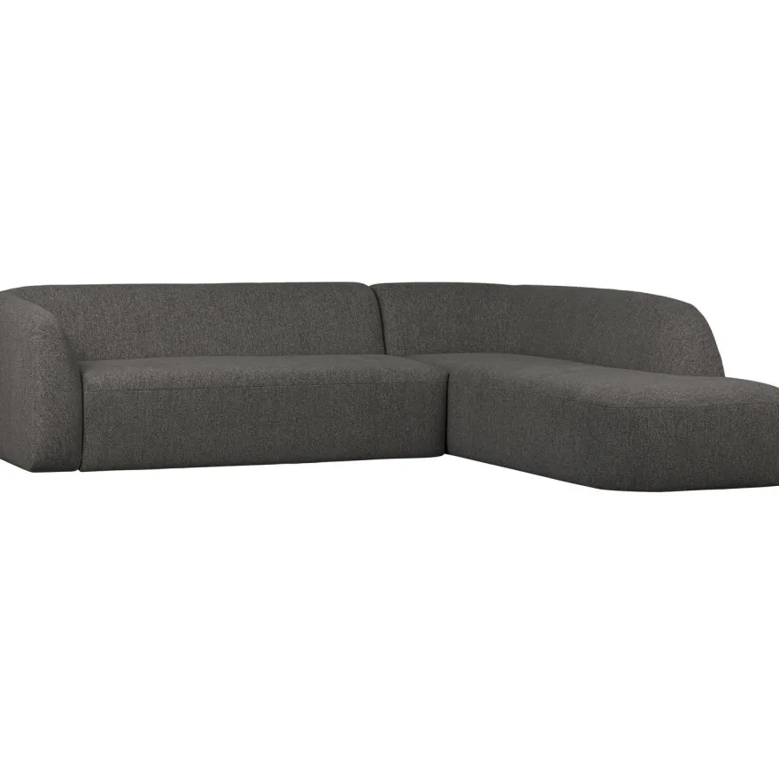 WOOOD Sloping Grey/Black Melange Hoekbank