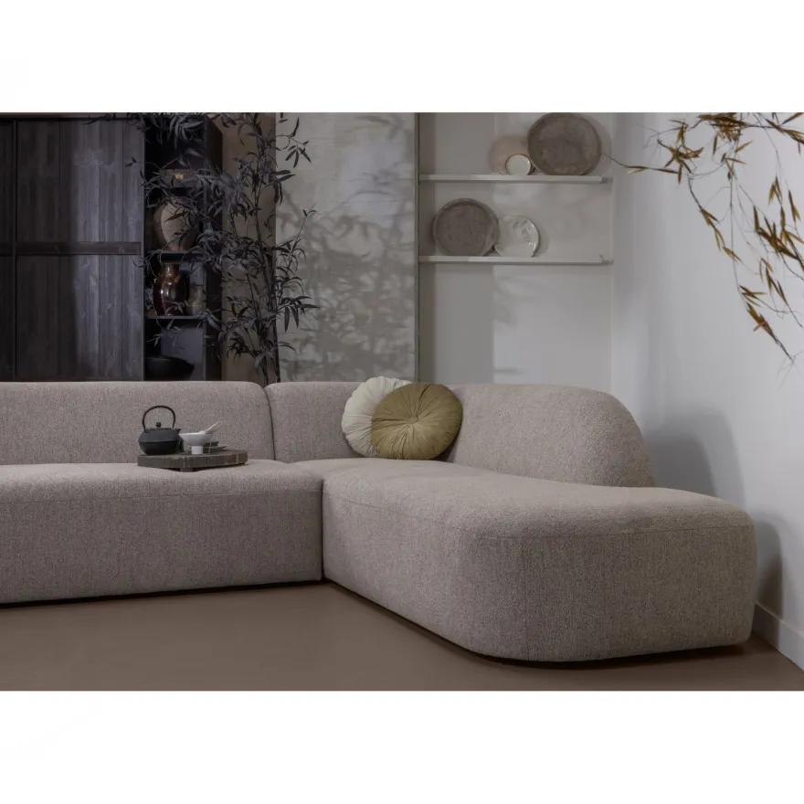 WOOOD Sloping Natural Melange Hoekbank