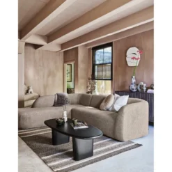 WOOOD Sloping Natural Melange Hoekbank