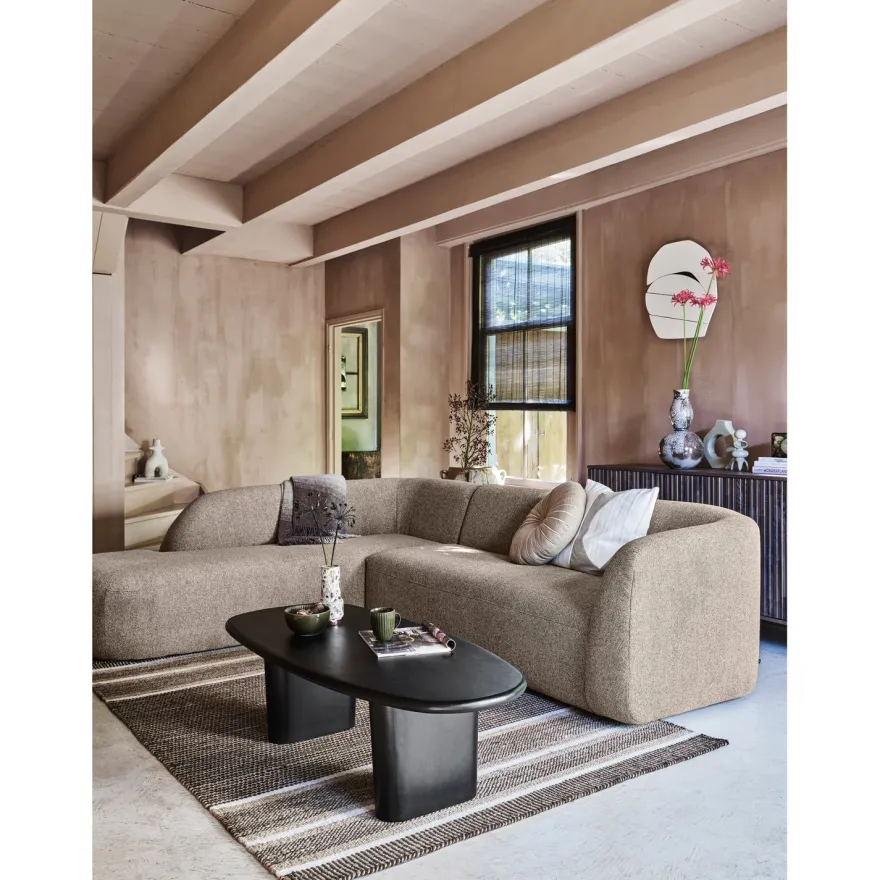 WOOOD Sloping Natural Melange Hoekbank