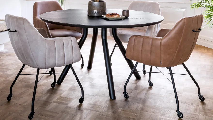 XOOON Arvada Rond Onyx Eettafel